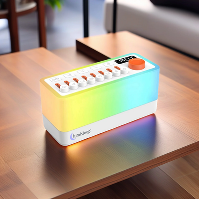 Lumisleep 3-in-1 Natural Sound Machine: Soothing Sounds, Ambient Light, Bluetooth Speaker